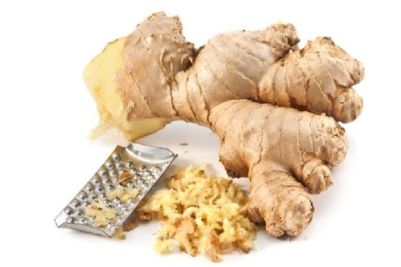 Grated ginger